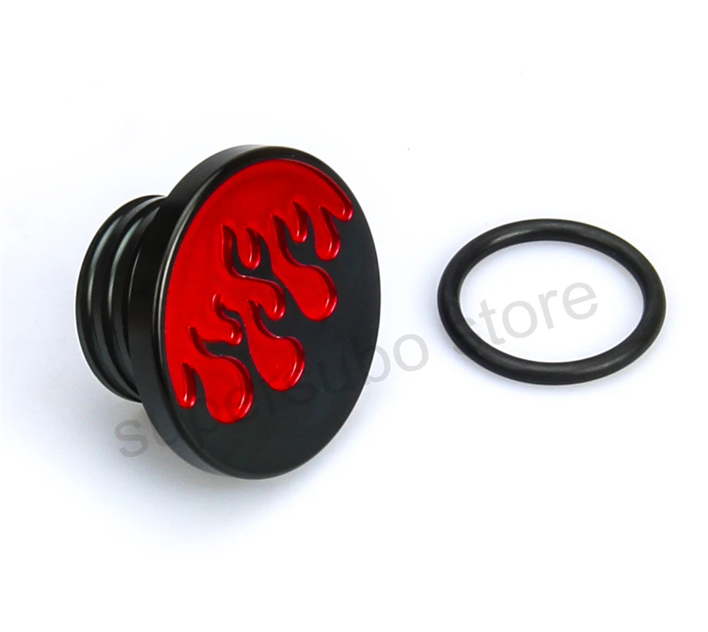 

Red Fire Flame Vented Fuel Gas capFor for harley electra glide Tank Cap Cover for harley Sportster fuel cap Heritage Softail