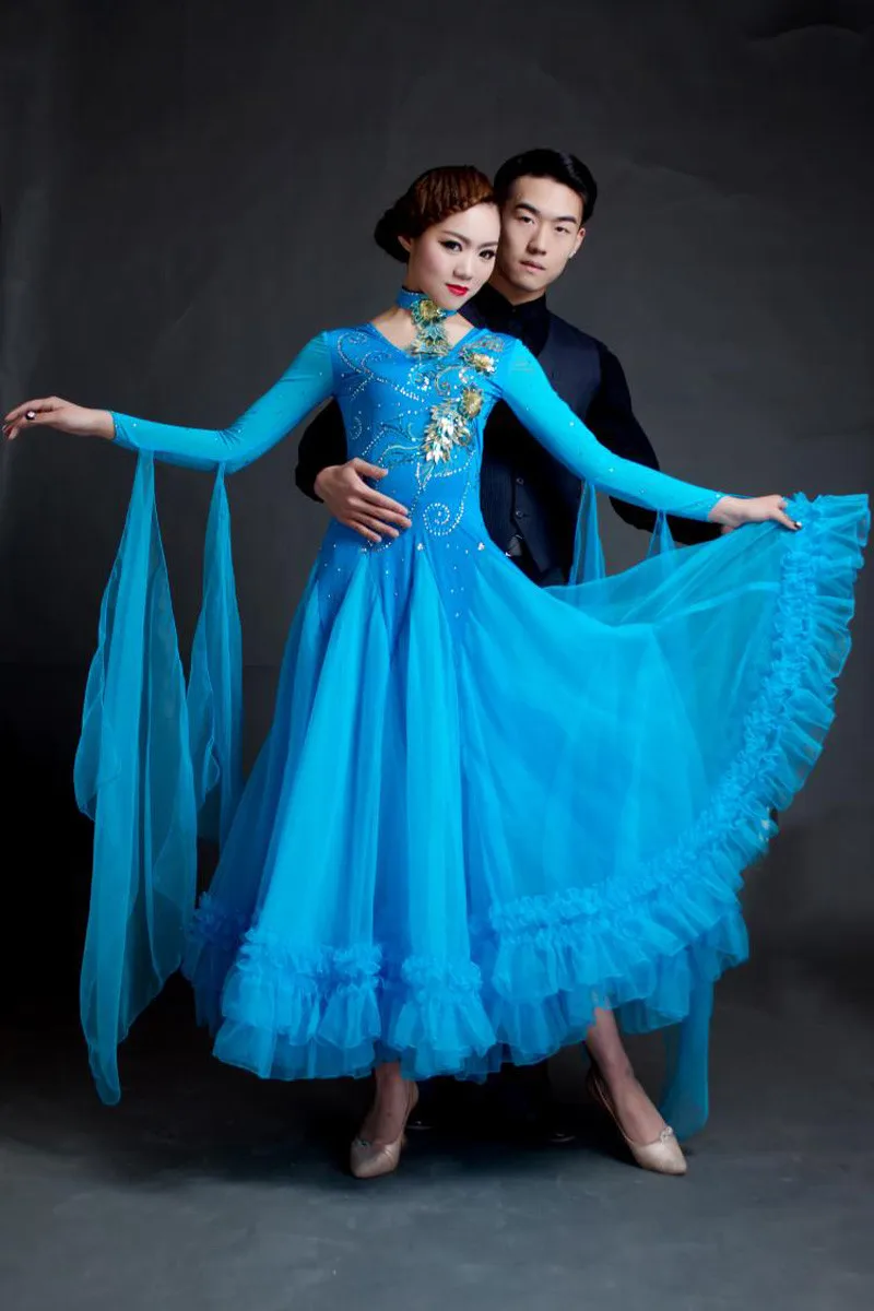 Стандартный Костюмы для бальных танцев платье Для женщин 2018 новый