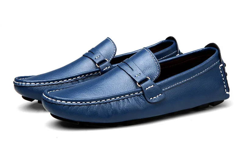 Men Flats 2017 New Best Quality Genuine Leather Casual Shoes Soft Penny Loafers Comfortable Driving Boat Sapatos | Обувь