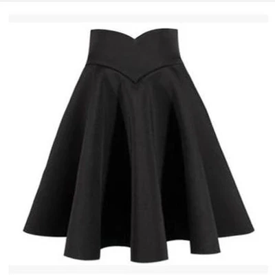 Black space cotton Плиссированная юбка с высокой талией для женщин 4XL размера плюс космическая хлопковая юбка с зонтиком Женская Черная Мини-Юбка Saia А-силуэта Зимняя Теплая юбка - Цвет: Black space cotton