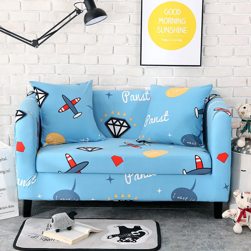 Flexible Funiture Covers Fashion Printed Home Office Decorative Sofa Cover Corner Elastic Full Couch | Дом и сад