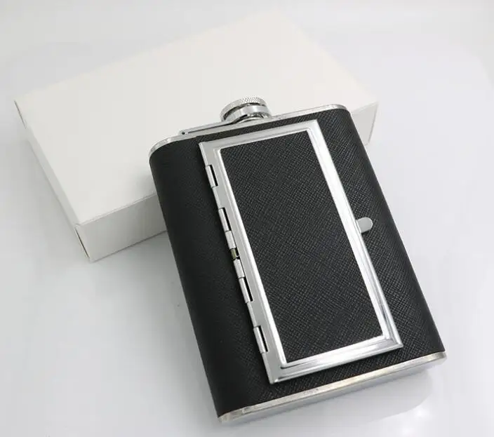 20PCS Hip Flask with Built-in Cigarette Case Stainless Steel wine pot Alcohol Flagon Shipping for DHL UPS TNT | Дом и сад