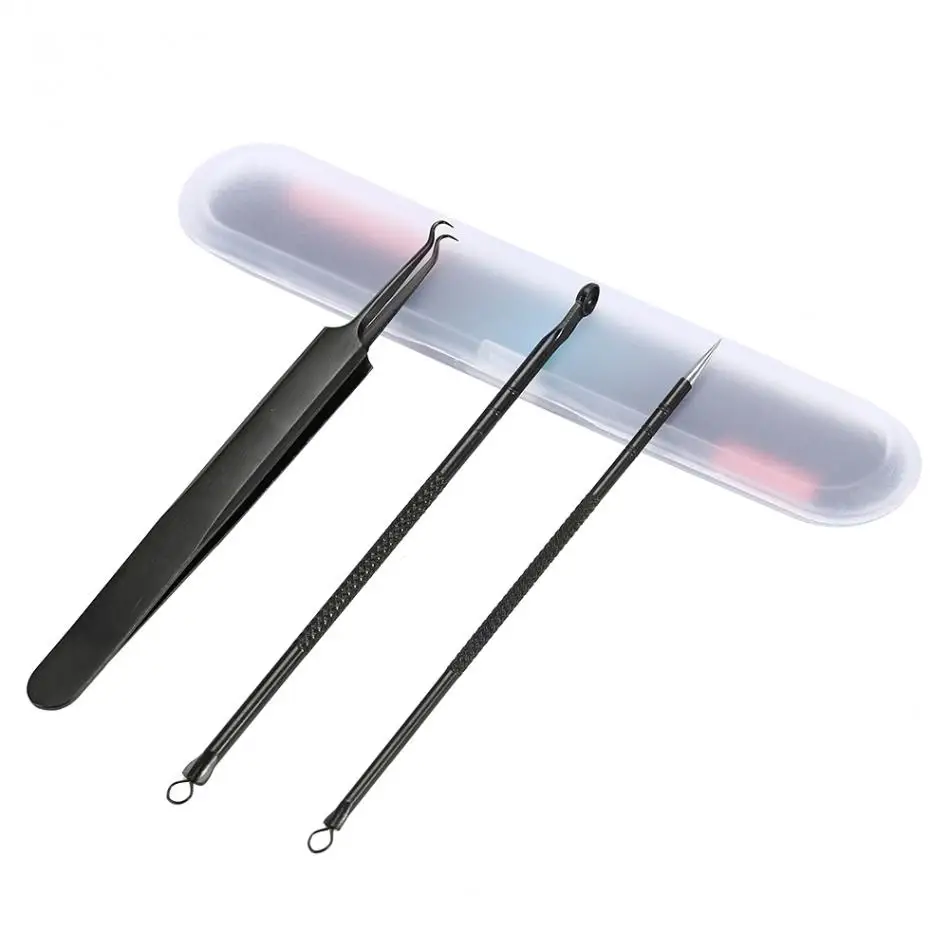 3 шт. комплекты игл для удаления угрей очиститель пор лица пинцет экстрактор