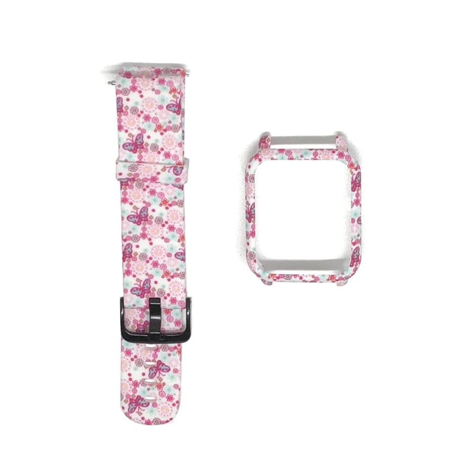 Package H 2 в 1 для Amazfit Bip ремешок для часов+ защитный чехол для часов из поликарбоната корпус Рамка протектор для Huami Amazfit Bip аксессуары - Цвет: Package H