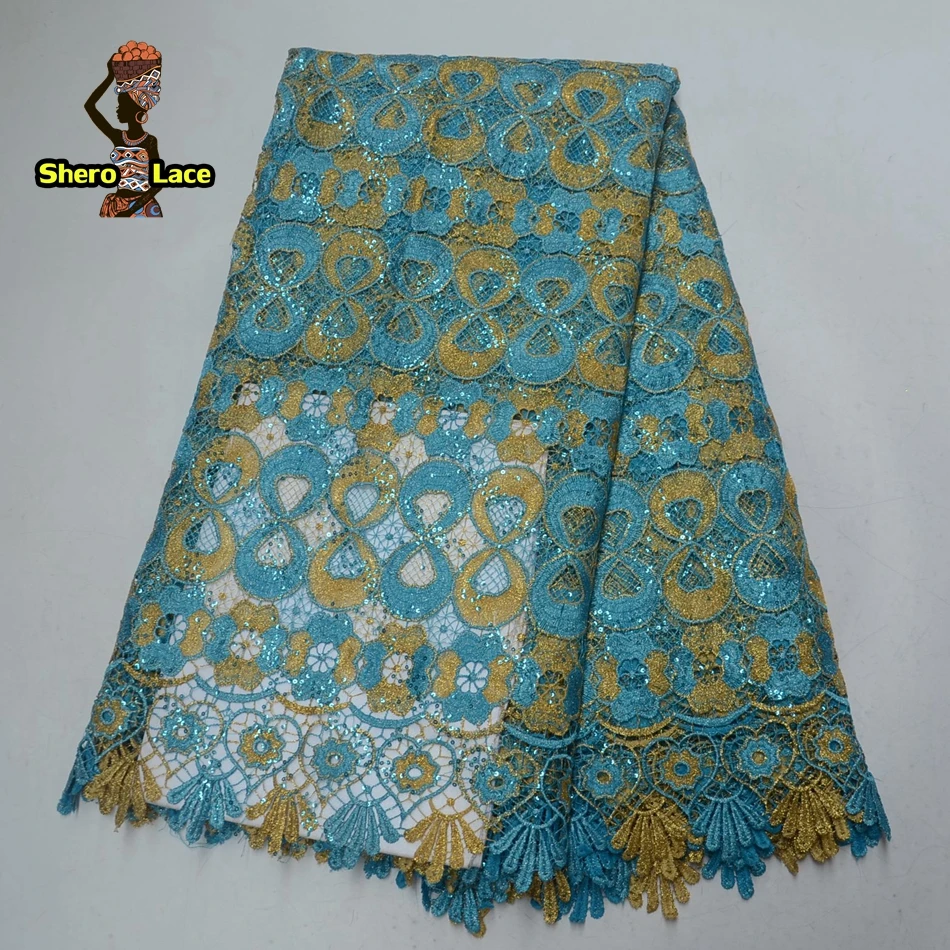 Нигерийская кружевная ткань новинка 2019 желтый африканский гипюр вышивка
