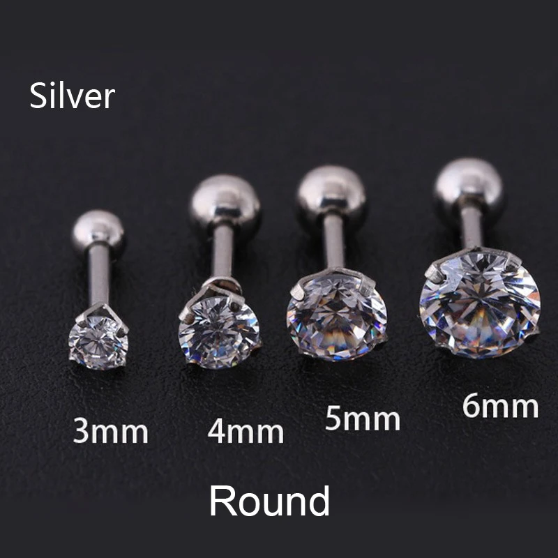 2 шт. золотистые/Серебристые/черные хирургические серьги гвоздики из нержавеющей