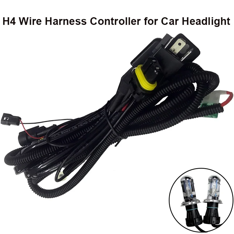 Новый жгут проводов для автомобиля HID Bi xenon комплект преобразования Фар H4 Hi/lo