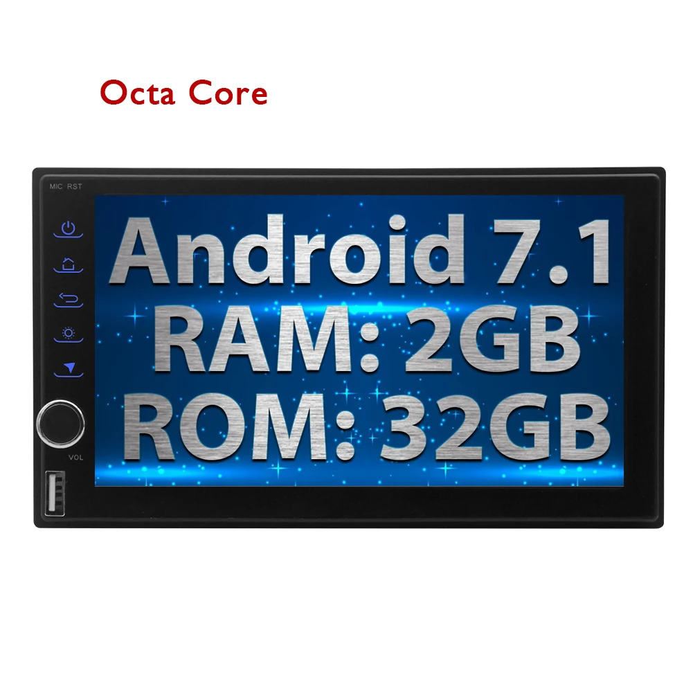 7 &quotсенсорный экран Android 1 Nougat Autoradio Восьмиядерный 2G RAM 32G ROM GPS автомобильный стерео