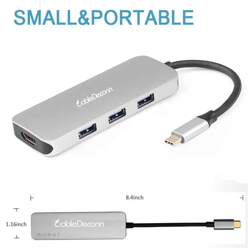 USB C Thunderbolt 3 Type док станция для HDMI 4K 0 конвертер SD Card Reader Тип адаптер сплиттер Macbook Pro