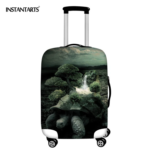 HM7486 INSTANTARTS чемодан на колесиках, Защитные Чехлы, дорожные аксессуары, 3D морские животные, черепаха, принт для мальчиков и девочек, водонепроницаемый чехол для багажа - Цвет: HM7486