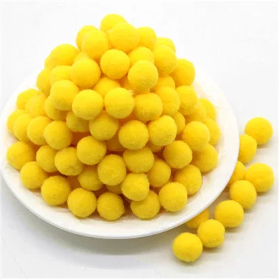 05 light yellow 100 шт. 10/15/20/25 мм Мини пышная Нижняя Pom Poms помпонами ручной работы для детей игрушки свадебные Рождественский Декор DIY товары для шитья и рукоделия - Цвет: 05 light yellow