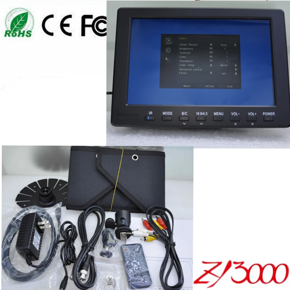 Новый запас 7 &quotIPS HD монитор USB HDMI AV вход/выход 1280*800 для DSLR камеры BMPCC с