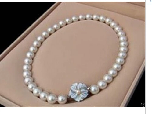 beautiful 10mm white south sea shell pearl necklace 18&quot Jewelry AAA+ Lovely Women's Wedding Pretty! | Украшения и