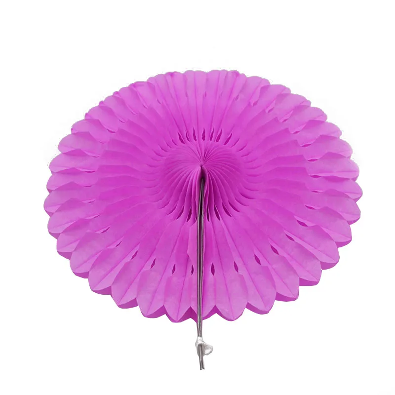 fuchsia 20 см/25 см/30 см Висячие бумажные цветы папиросная бумага Honeycomb бумажные веера Pinwheels для дня рождения, свадьбы, вечеринки, фестиваля украшения - Цвет: fuchsia