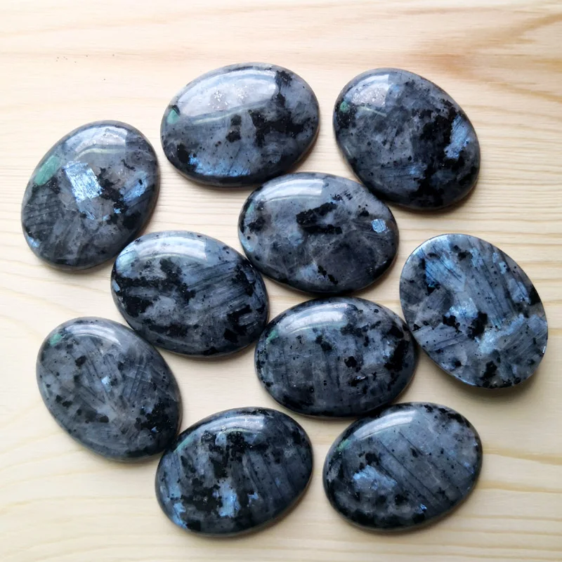 Модные натуральный камень shimmerstone бусины для изготовления ювелирных изделий кабошон 30x40 мм 10 шт без hloe Шарм кольцо аксессуары