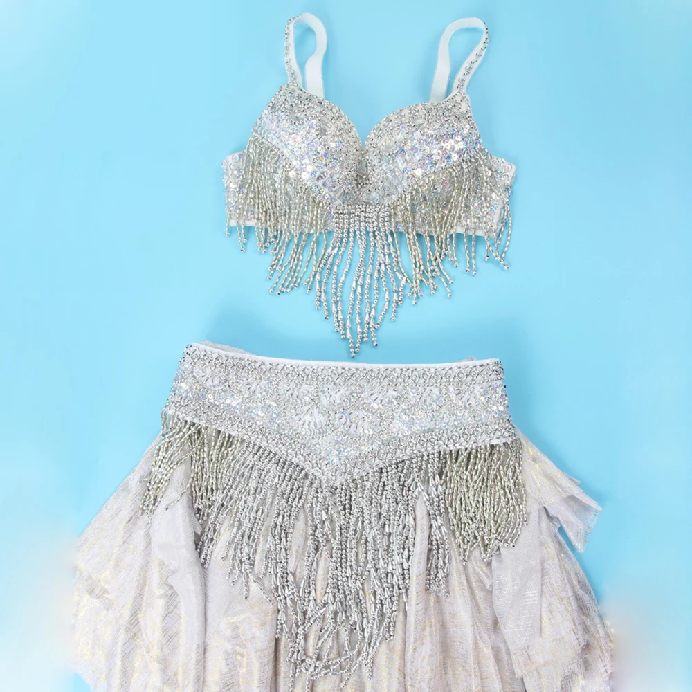 Женские костюмы для танца живота комплект из 3 предметов (бюстгальтер + пояс