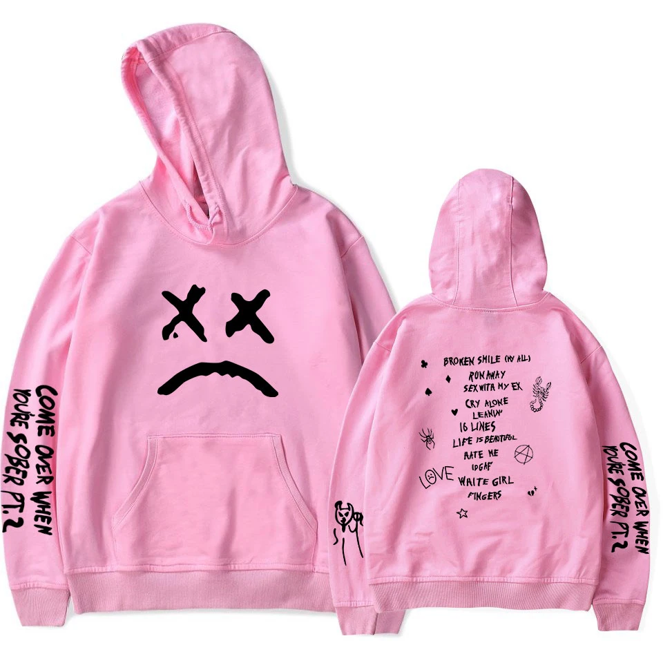 Женская/мужская толстовка с открытым принтом Kpop Lil Повседневная Уличная одежда в