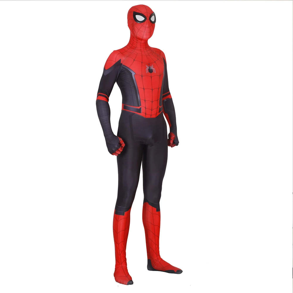 Adult Kids Spider Man Far From Home Peter Parker Cosplay Costume Zentai Spiderman Superhero Bodysuit Suit Jumpsuits T-SHIRT |
