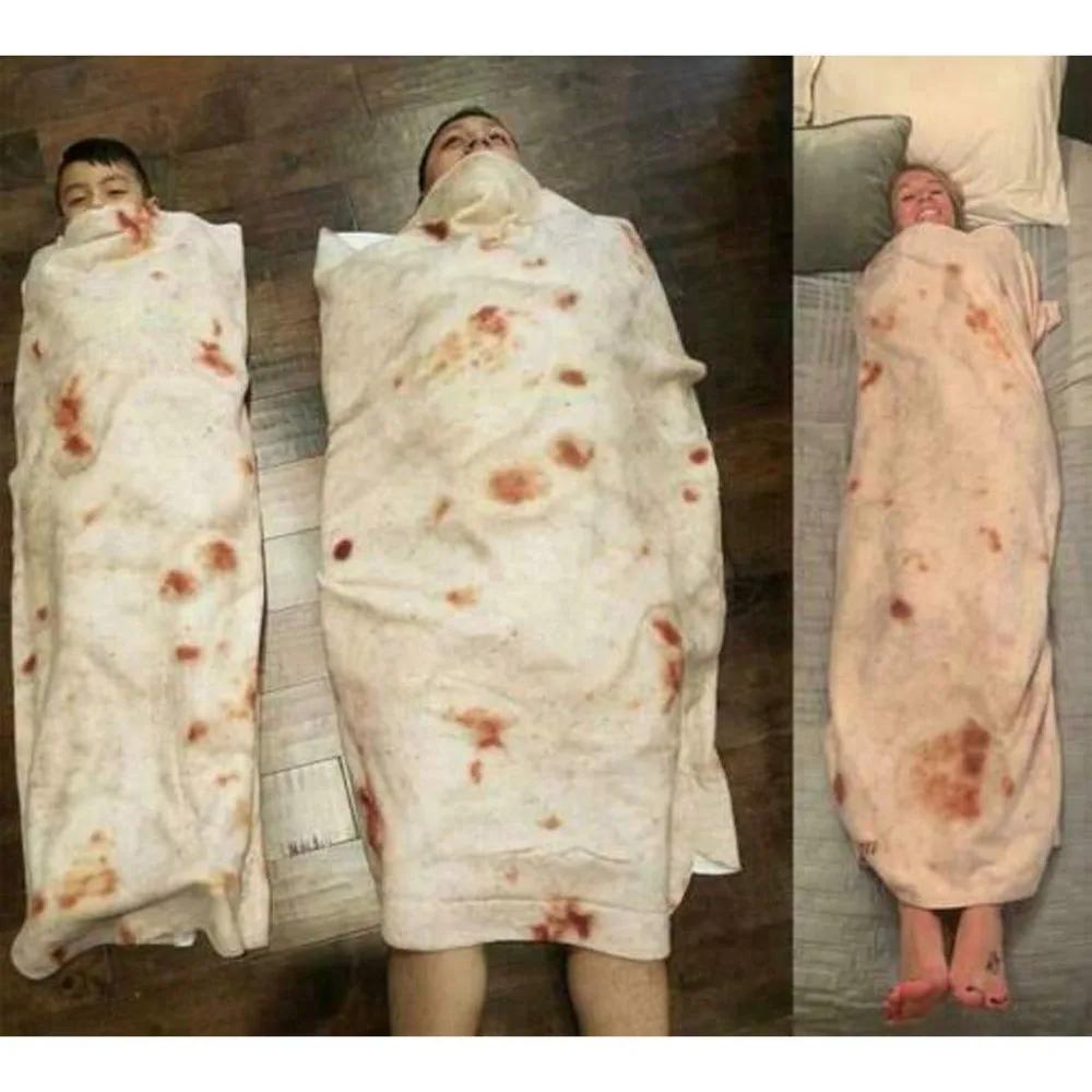 3D еда одеяло бросок Tortilla текстура мягкий флис s супер домашний текстиль плюшевое
