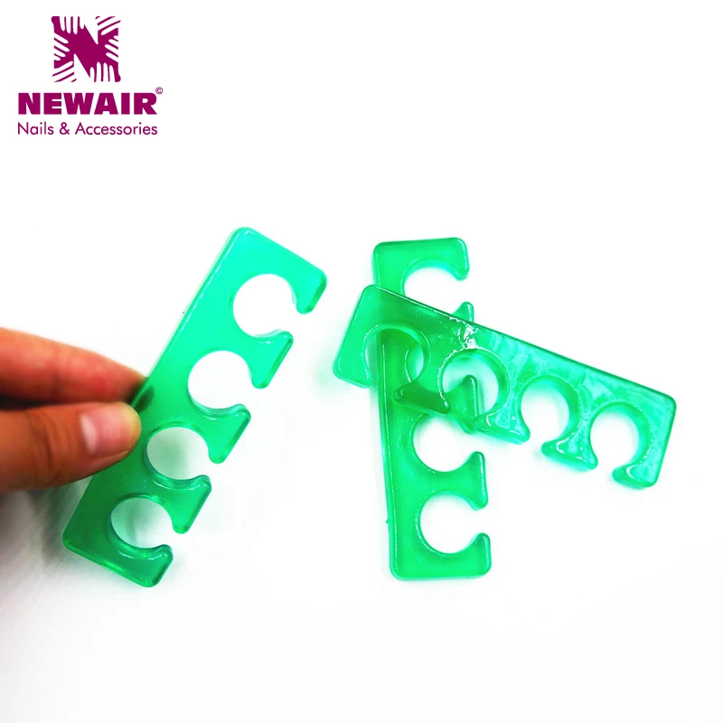 Зеленый силиконовый сепараторы пальцев рук и ног мягкая прокладка для ногтей