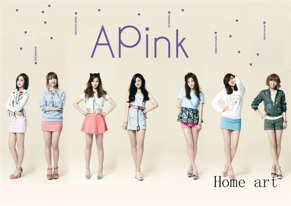 Обои Apink k pop прозрачные наклейки на стену украшение для дома хорошее качество