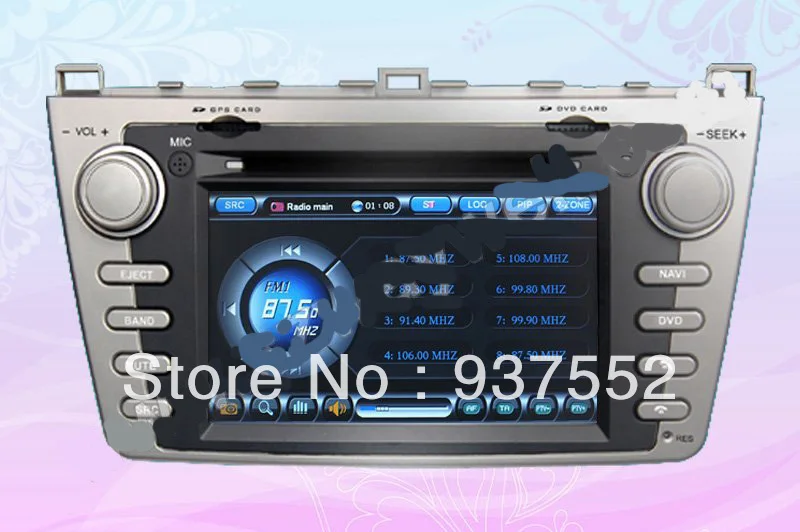 Mazda 6 with CANBUS Car DVD GPS Navigation Bluetooth Radio IPOD Touch Screen Video Audio Player|player radio|mazda alarmplayer network |