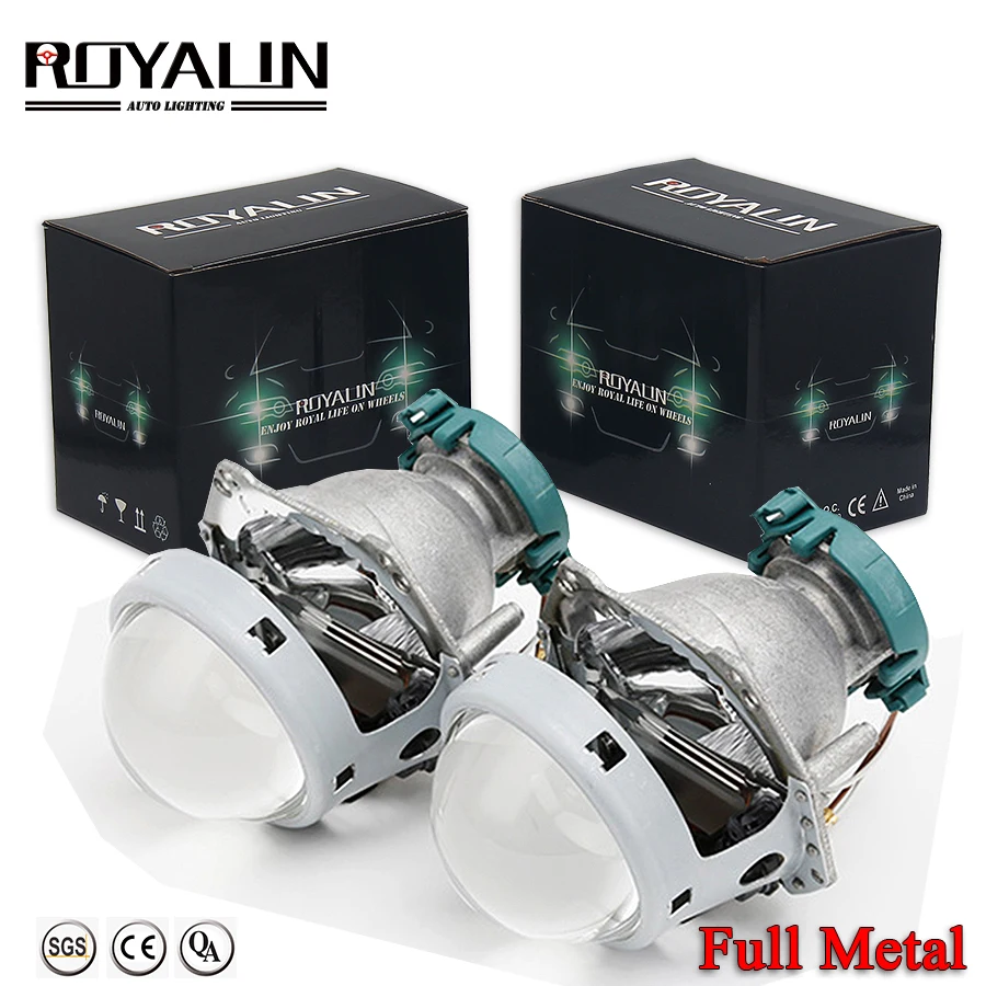 ROYALIN Металл Hella 3R G5 биксеноновые фары объектив D2S фары проектор Универсальная автомобильная лампа D1S D2H D3S D4S лампы моторы модификация