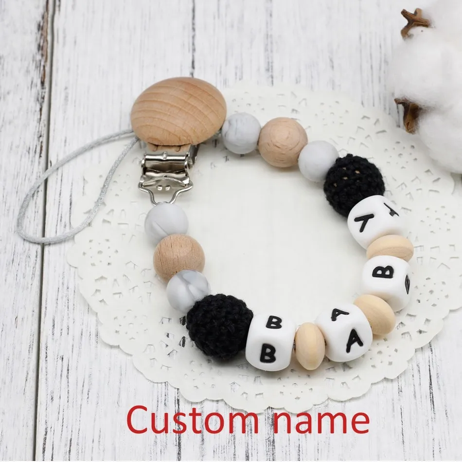 custom name Новинка, сделай сам, силиконовая, персонализированная, с именем, Детская соска, зажимы, забавная соска, держатель с фиксатором, для детского душа, подарок, BPA, бесплатные игрушки - Цвет: custom name