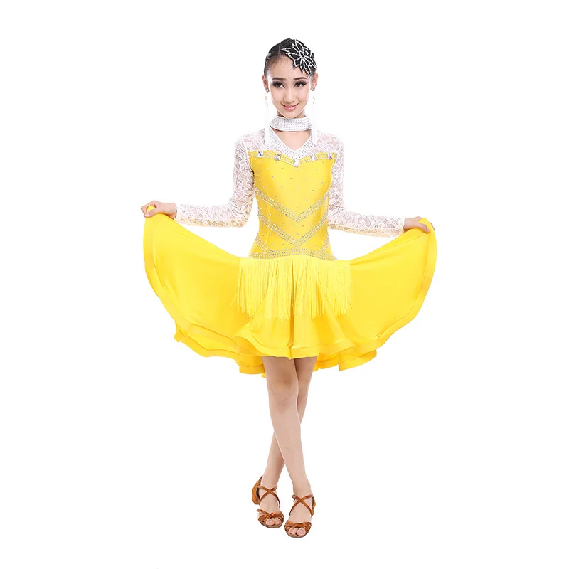 Детское кружевное платье с длинным рукавом для латиноамериканских