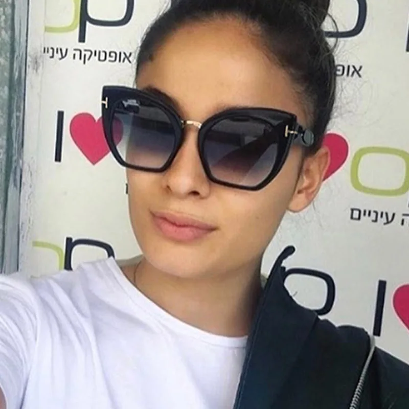 2017 новые модные брендовые дизайнерские солнцезащитные очки кошачий глаз женские