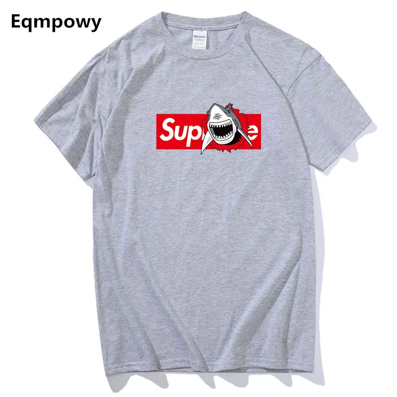 Eqmpowy модная футболка Для мужчин 2018 СУПРЕМ Футболка 100% хлопок Летние Шорты рукавом