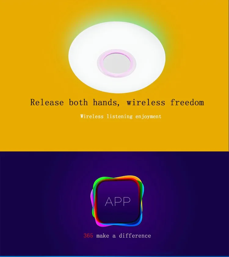 Rgb bluetooth светодиодные музыка потолочные светильники APP дистанционного Управление акрил светодиодная лампа с регулировкой освещения 110 220 V 24 W Lamparas де Techo крепление для светодиодов