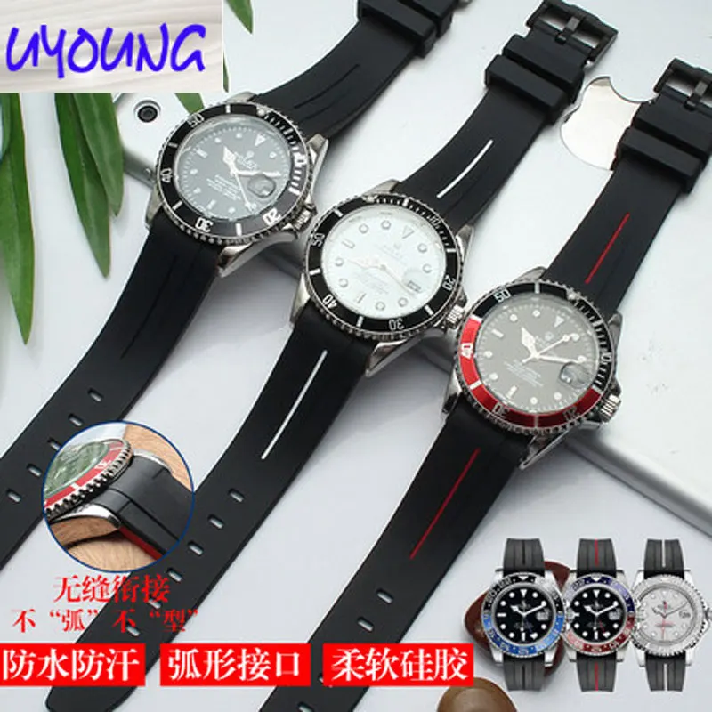 Силиконовые часы с резинкой подходящие для Ro lex water ghost Long ines Concas 1853 tissot Leroy T41