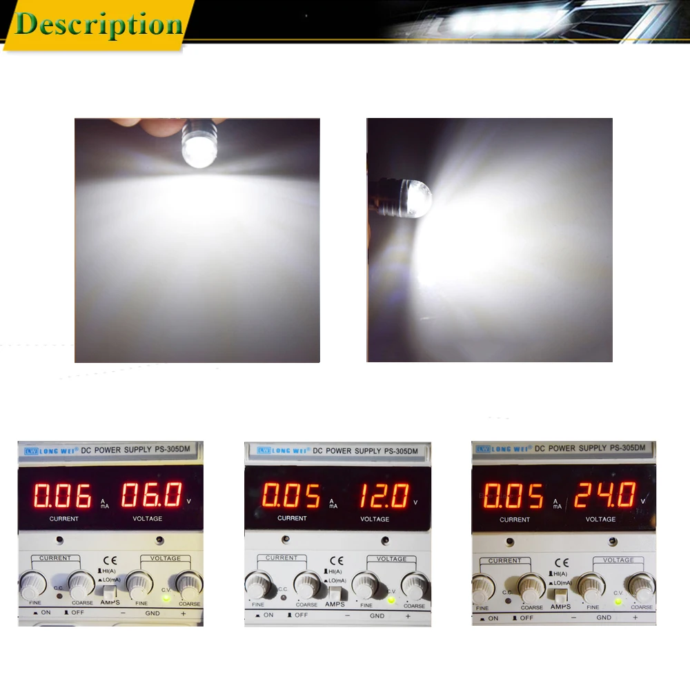 Пара E10 светодиодный винт для лампочки База маленький мини 1447 2835 2SMD белый светильник для вспышки светильник для мотоцикла велосипед лампа 6 в DC 12 В 24 В AC
