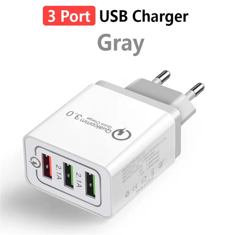 Зарядное устройство USB quick charge 3 0 для iPhone X 8 7 iPad быстрое настенное зарядное Samsung S9/S8