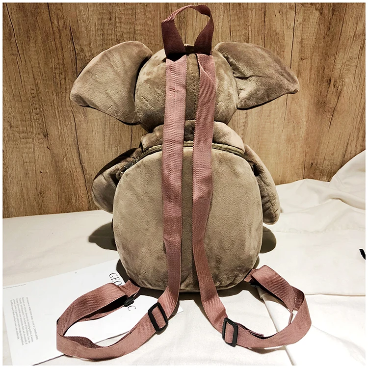 Hot-selling Fashion Girl Cute 3D cartoon Elephant Backpack female students Leisure animals dolls double shoulder bag | Багаж и сумки
