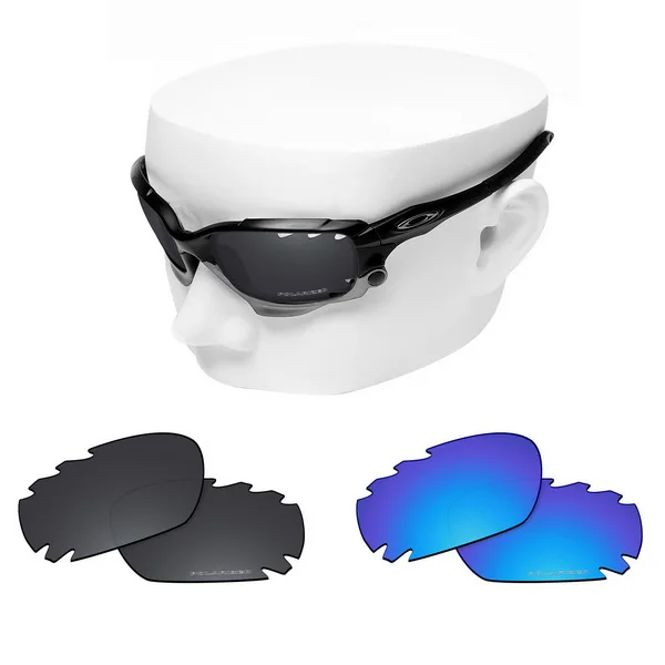 OOWLIT Анти-Царапины Сменные линзы для-Oakley Jawbone вентилируемый травления поляризованных солнцезащитных очков - Цвет линз: Black and Blue