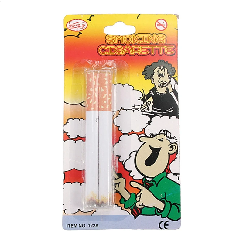 Розыгрыш Magic Новинка Trick 2 шт. поддельные сигареты услышав эффект дыма горит end