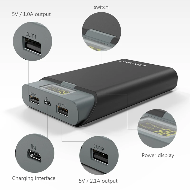 FERISING новой серии 13000 mah светодиодный индикатор питания дисплея Банк Внешний полимерный Батарея Мощность банка для iphone 6 X XR XS max плюс samsung S8