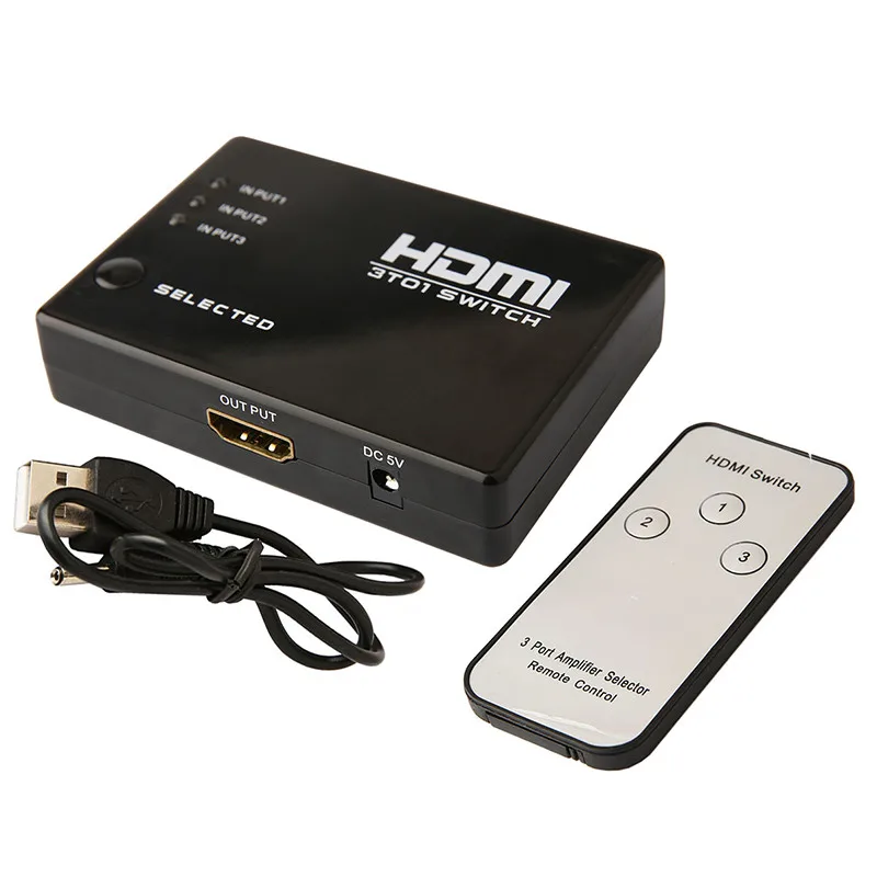 Мини HDMI 3/5 к 1 переключатель Ultra HD сплиттер 3D порт 1080P видео 4k Hdmi адаптер конвертер