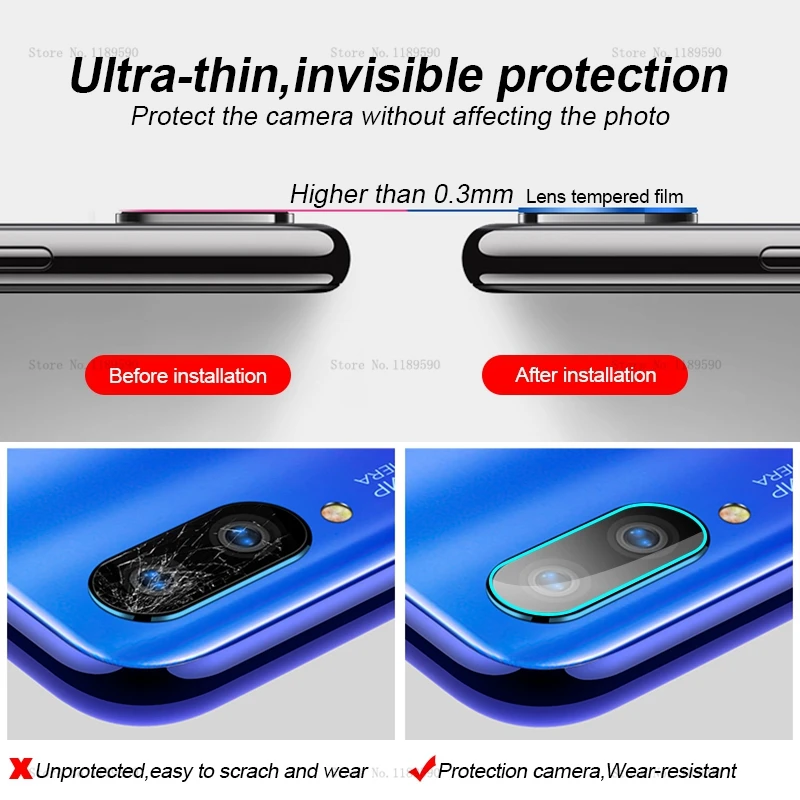 2-в-1 Защитное стекло для камеры Redmi Note 7 закаленное Xiaomi защитная пленка экрана redmi |