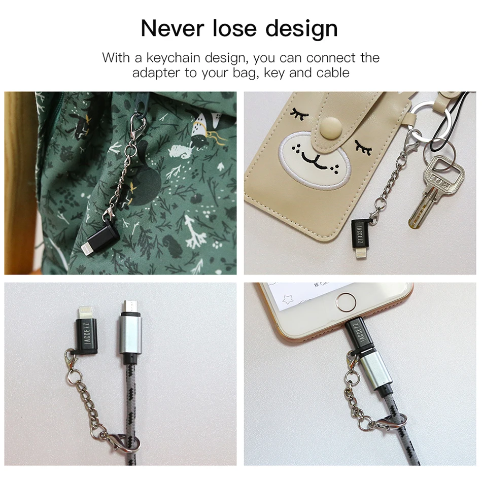 ! ACCEZZ 2PC 3PC Micro USB для освещения 8 Pin Apple адаптер iphone X 7 6S Plus синхронизация зарядное