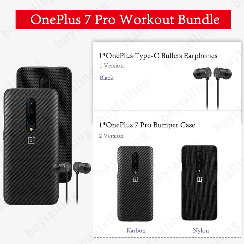 Чехол из ПВХ для OnePlus 7 Pro тренировки Комплект Бампер чехол * 1 Тип C наушники пули