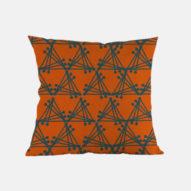 Диванные подушки в богемном стиле средиземноморском с геометрическим узором для