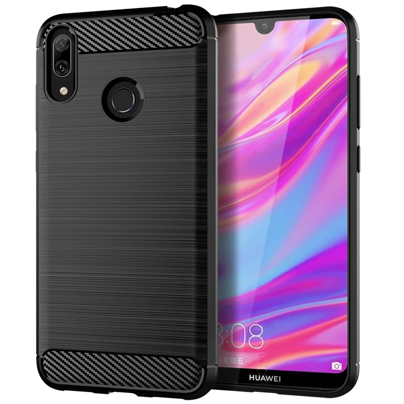 Для huawei Y7 2019 чехол Силиконовый прочный армированный Мягкий задняя крышка для Pro