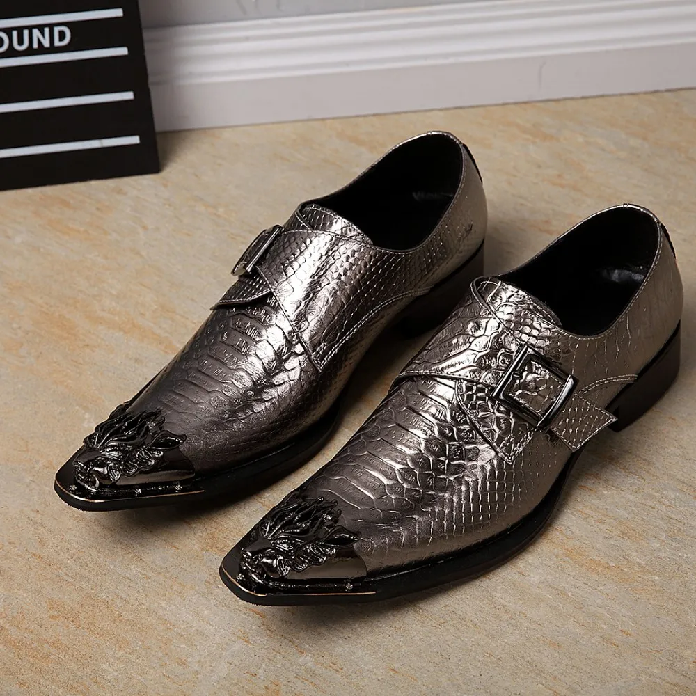Choudory/Роскошные брендовые итальянские кожаные Формальные туфли под змеиную кожу