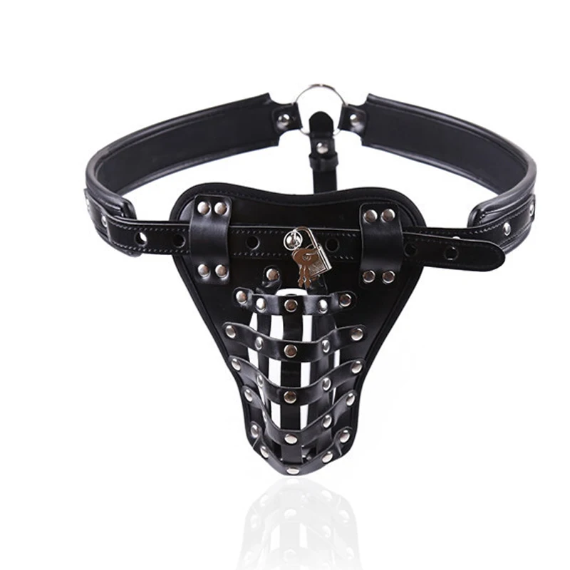 Регулируемый мужской костюм ведомого элемента бондаж на пенис кожаная портупея