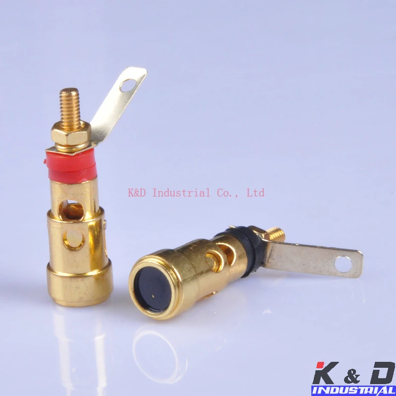 4 шт. Золотая Колонка терминал пружинный пресс-кабель аудио усилитель связующий