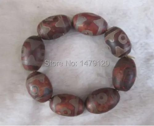 Собрать Тибетский король конг глаз floer Телескопический амулет дзи бусы браслет/7 |