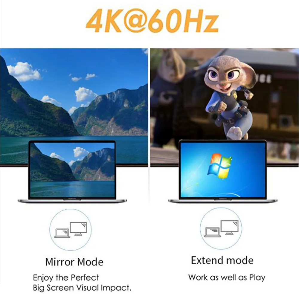 USB C адаптер для дисплея кабель (поддержка 4K @ 60 Гц) (Thunderbolt 3) до DP 1ft длина MacBook Pro Google
